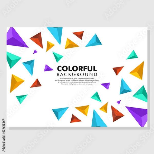 Fototapeta Creative Colorful Geometric Background. Modern Horizontal Composition. Abstract Illustration.
