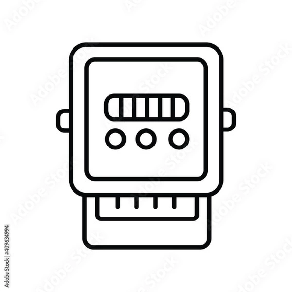 Fototapeta Electric meter device line icon