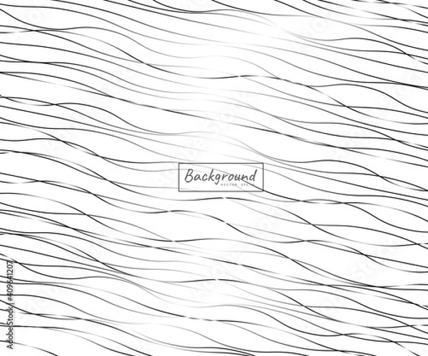 Fototapeta Wave simple seamless wavy line, smooth pattern, Black & white, web design, greeting card, textile, Technology background, Eps 10 vector illustration