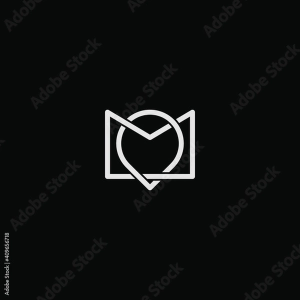 Obraz letter M point map combination simple logo design template