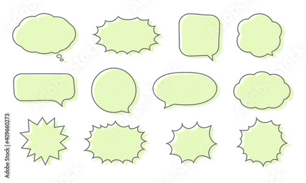 Obraz 吹き出し　イラスト　素材　ポップ
