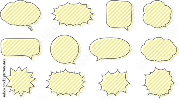 Obraz 吹き出し　イラスト　素材　ポップ
