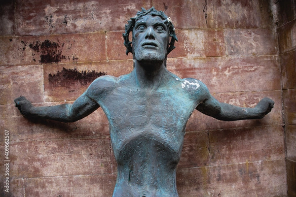 Obraz Christ uncrucified statue up close.