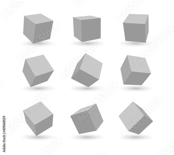 Fototapeta cube shape box