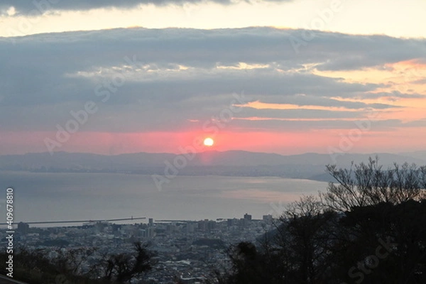 Obraz sunset in the mountains