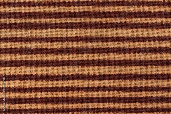 Obraz Brown fabric with linear stripes texture background, Brown fabric with a straight line pattern. with high resolution.