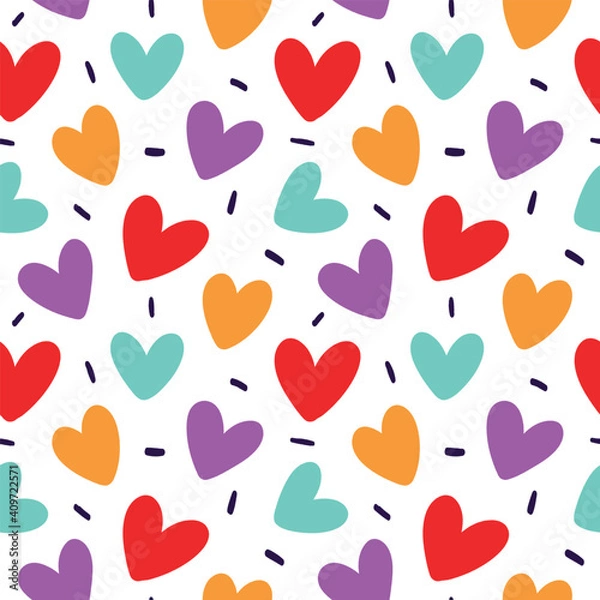 Fototapeta Colorful love pattern