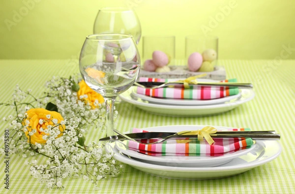 Fototapeta Easter table setting