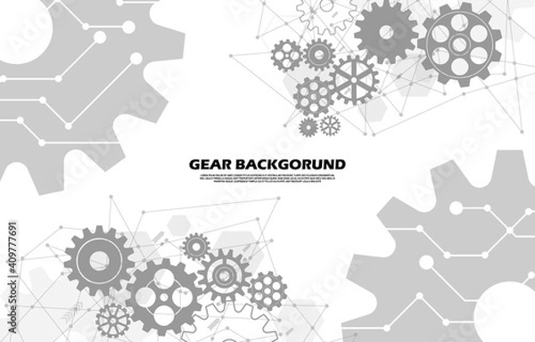 Obraz Abstract gear symbols pattern Hi-tech Technology background EP.13.