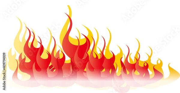 Fototapeta 揺らめく火柱の炎