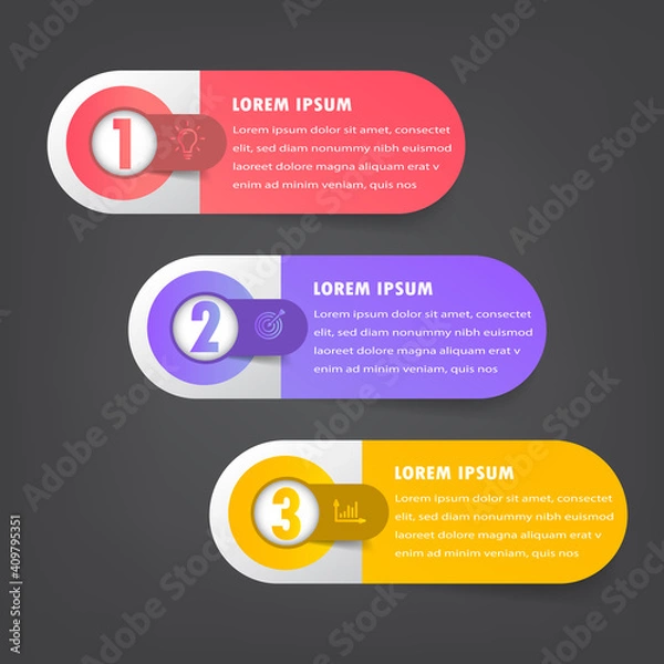 Obraz modern text box template, banner Infographics