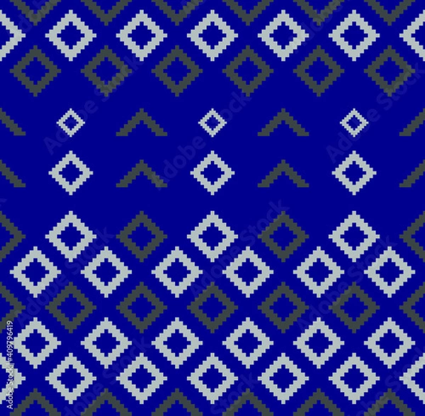 Fototapeta Vector knit pattern. Seamless fabric texture.