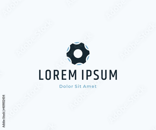 Fototapeta Gear, cog logo design vector template