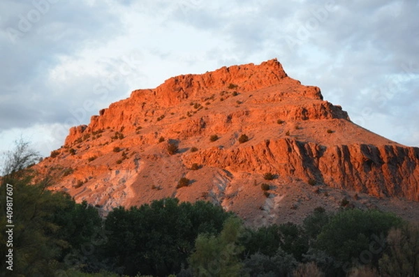 Obraz Sunset on red rock hill