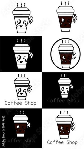 Fototapeta coffee logo 