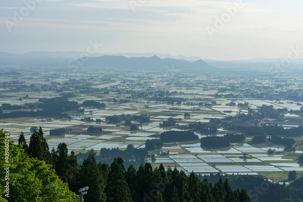 Obraz 初夏に仙北平野を望む