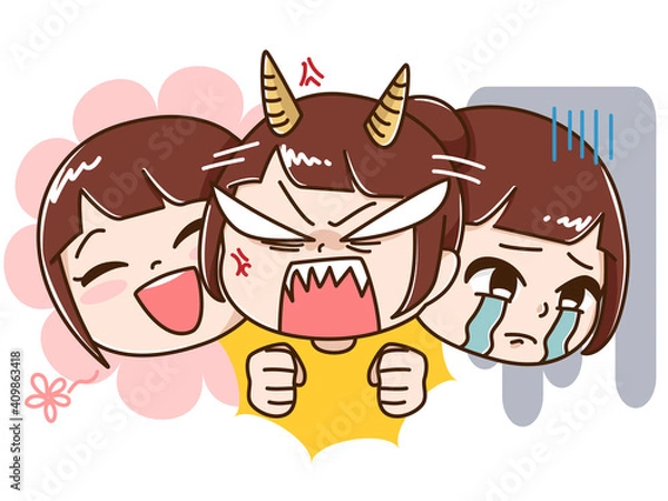 Fototapeta 情緒不安定な女性