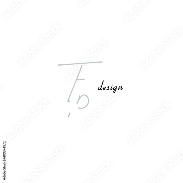 Obraz FD capitals initials design logo isolated white