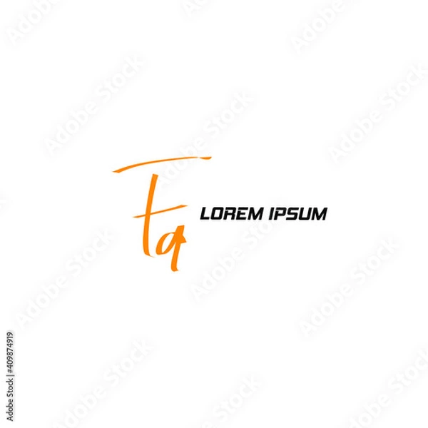 Fototapeta Fa initials design logo isolated white