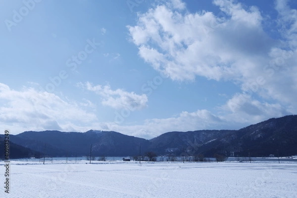 Fototapeta 滋賀県　雪国の絶景