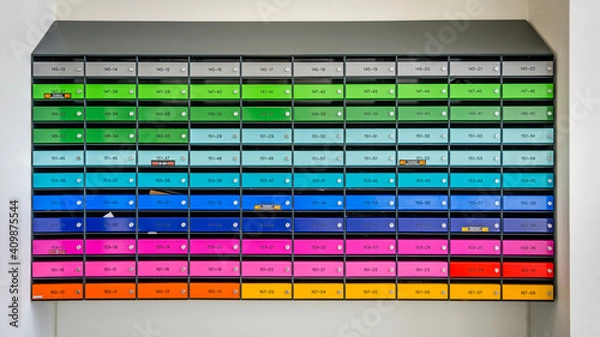Fototapeta Letterbox with a lot of color, modern design