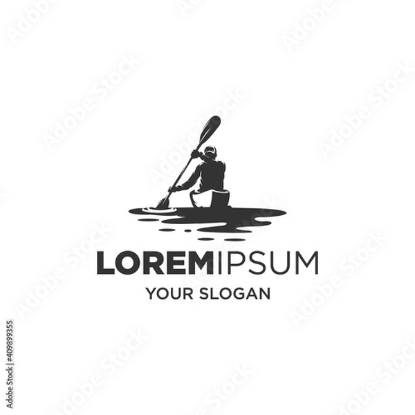 Obraz kayak silhouette logo vector