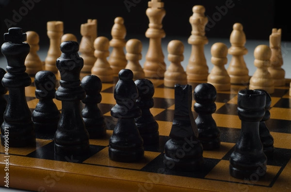 Obraz Chess pieces on the chessboard 