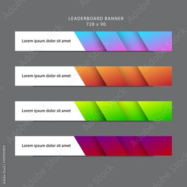 Fototapeta abstract modern website banner. leaderboard banner template design