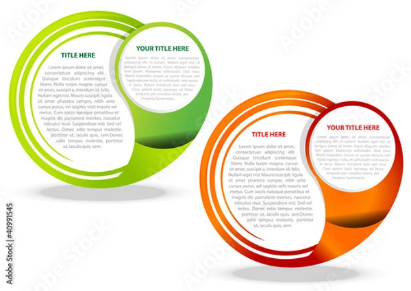 Fototapeta Two vector abstract background