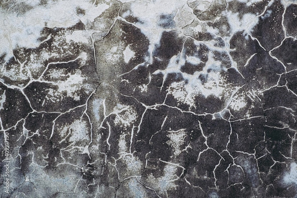 Obraz Arrière plan mur griffé et craquelé - Texture matière effet grunge	