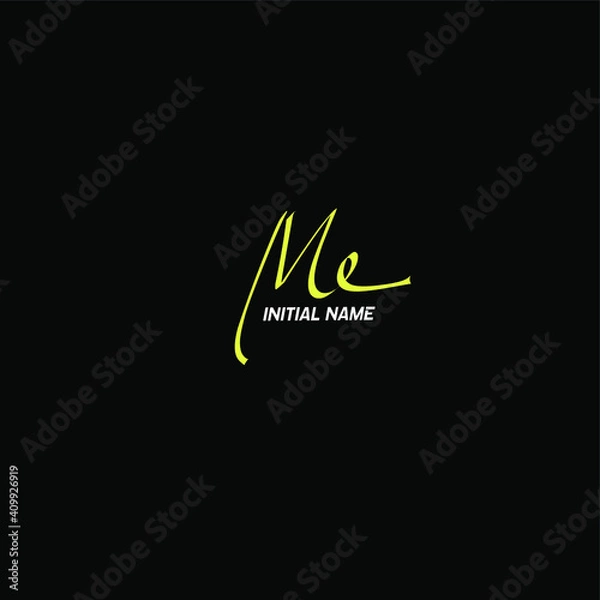 Obraz Me white background handwritten logo