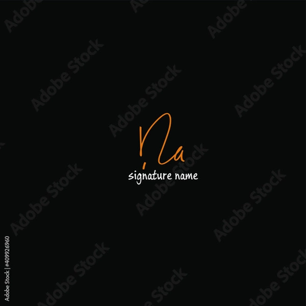 Obraz na white background handwritten logo