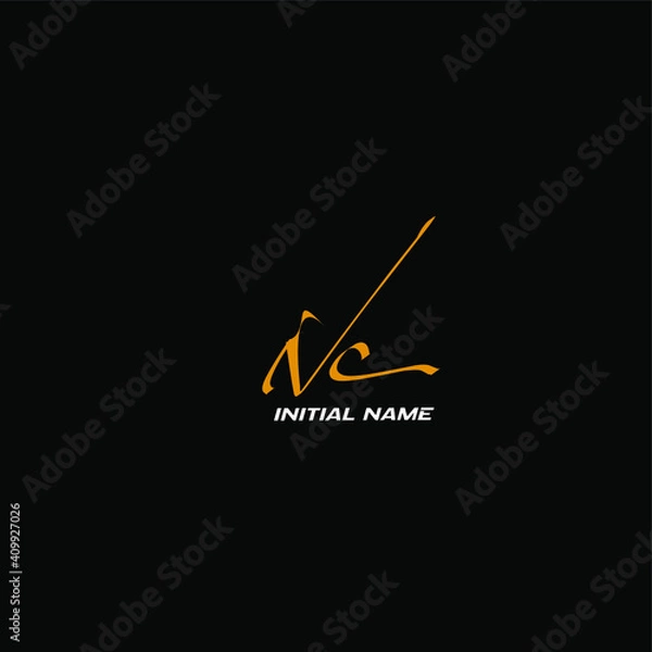 Obraz Nc white background handwritten logo