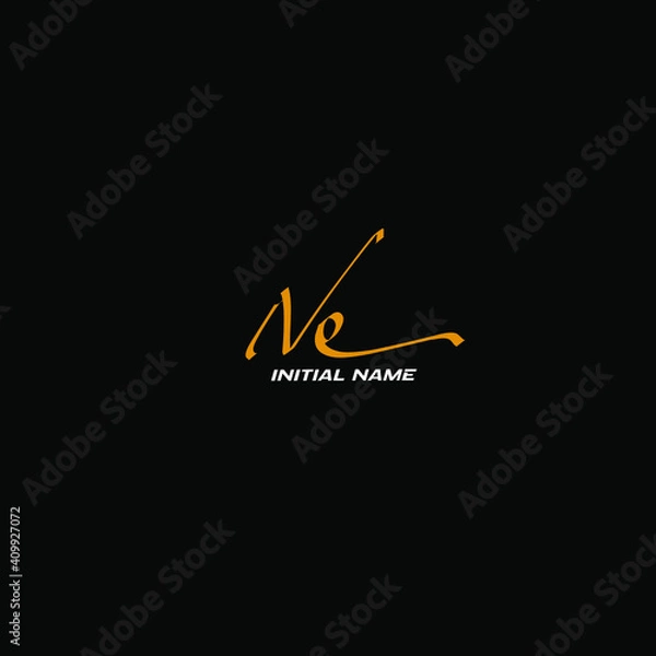 Obraz Ne white background handwritten logo