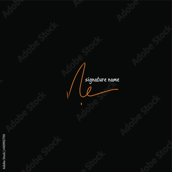 Obraz ne white background handwritten logo