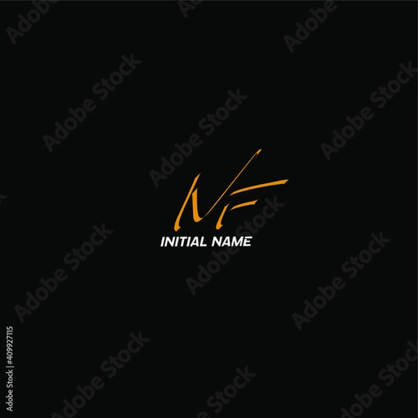 Obraz NF white background handwritten logo