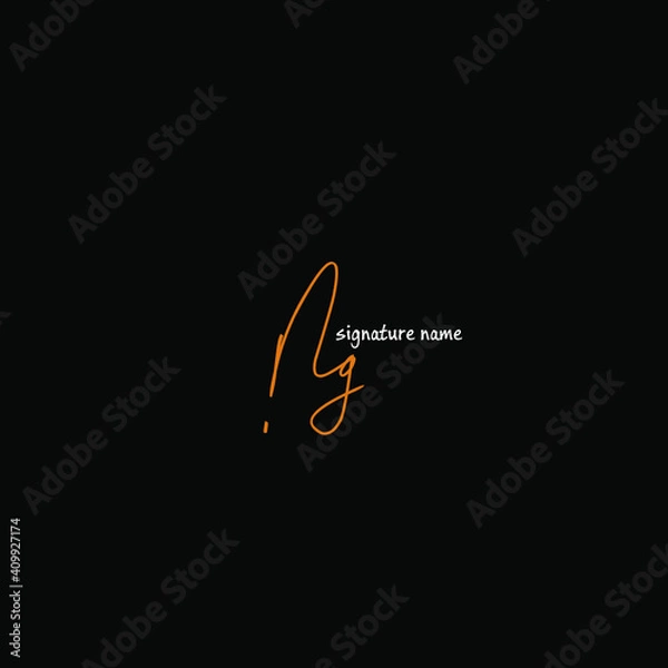 Obraz ng white background handwritten logo