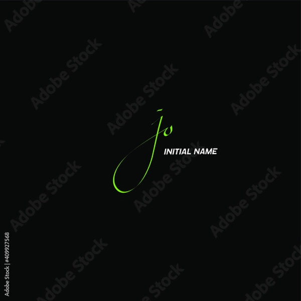 Obraz Jo white background handwritten logo