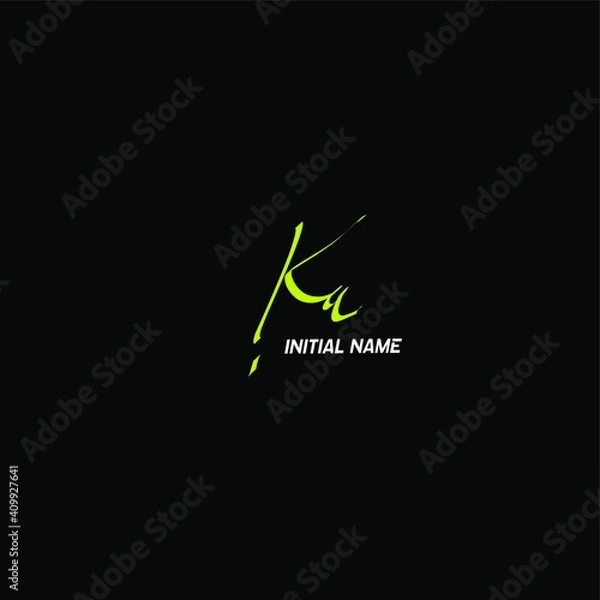 Obraz Ka white background handwritten logo