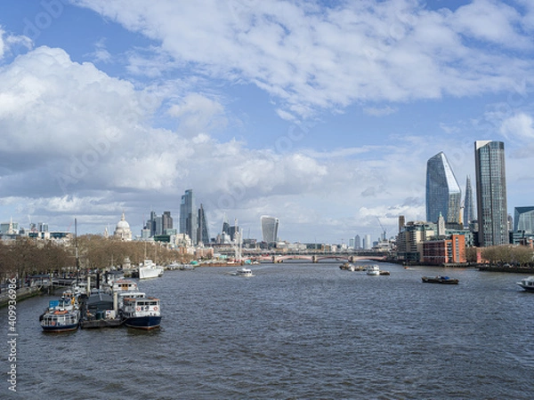 Obraz View from Waterloo bridge, London, UK