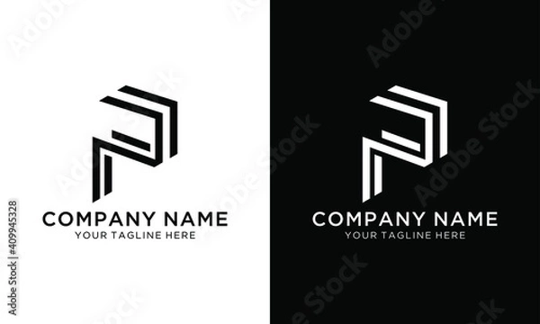 Obraz Modern elegant creative P Logo Design and template. PP icon initial Based Monogram and Letters in vector.