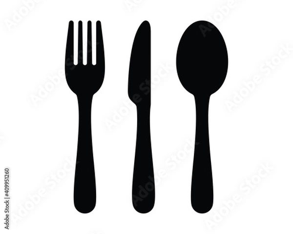 Obraz Cutlery icon. Fork, knife, spoon icon. Simple icon vector design.