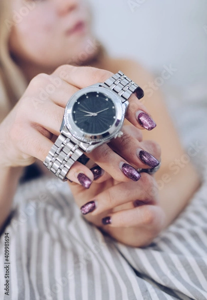 Obraz person with a remote control