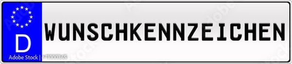 Fototapeta Wunschkennzeichen