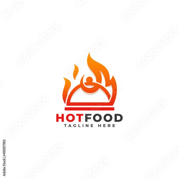 Fototapeta Hot Food Logo Template