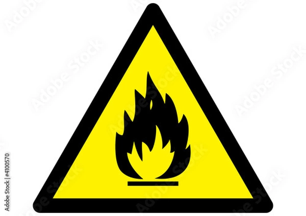 Obraz Fire Hazard Warning Sign