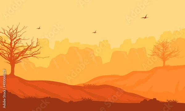 Obraz Very nice sky color at twillight on afternoon. Vector illustration