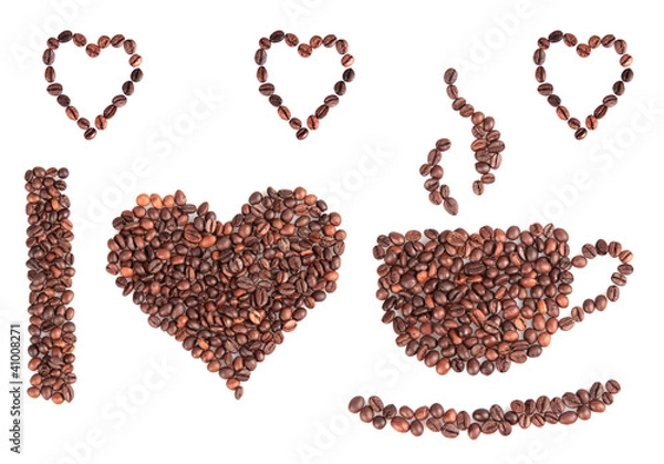 Obraz I love coffee - ich liebe Kaffee