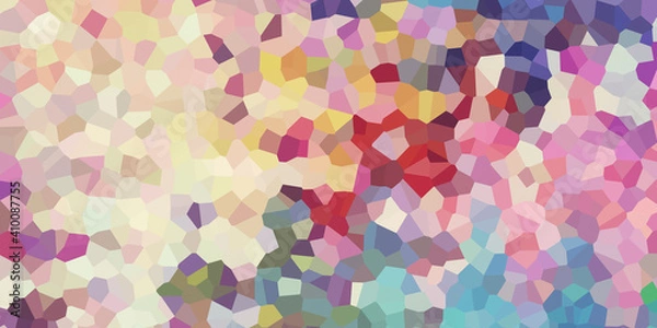 Fototapeta Colorful Geometric mosaic abstract background. Pattern with different shapes for Wallpaper, screen, mobile app, banner, flyer