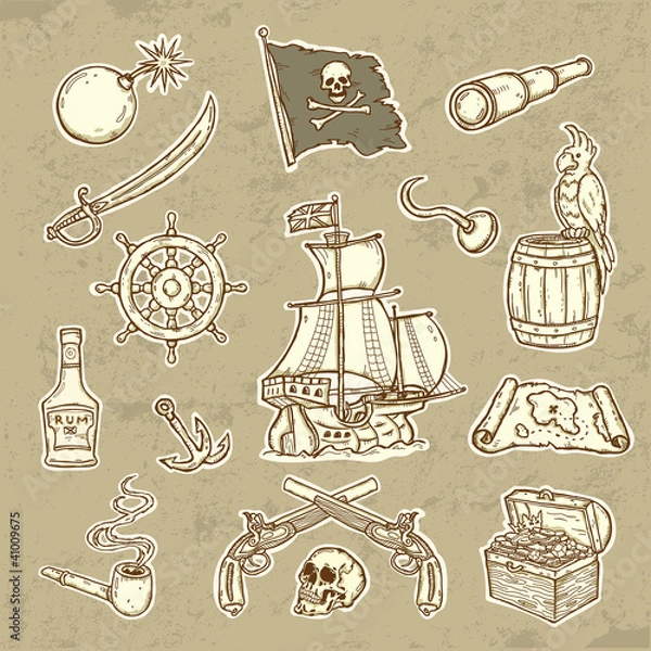 Obraz pirates set